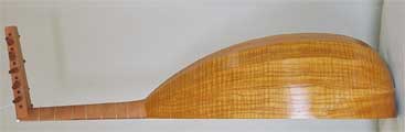 Side view of 9
ribs of slabsawn curly ash or birds-eye maple, Grant Tomlinson -
Lutemaker