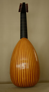 Back view of Bass Lute  - Grant Tomlinson Lutemaker