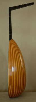 Side view of Bass Lute  - Grant Tomlinson Lutemaker